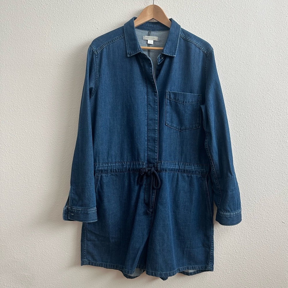 Outerknown Women’s L Blue Denim Chambray Romper / Jumpsuit